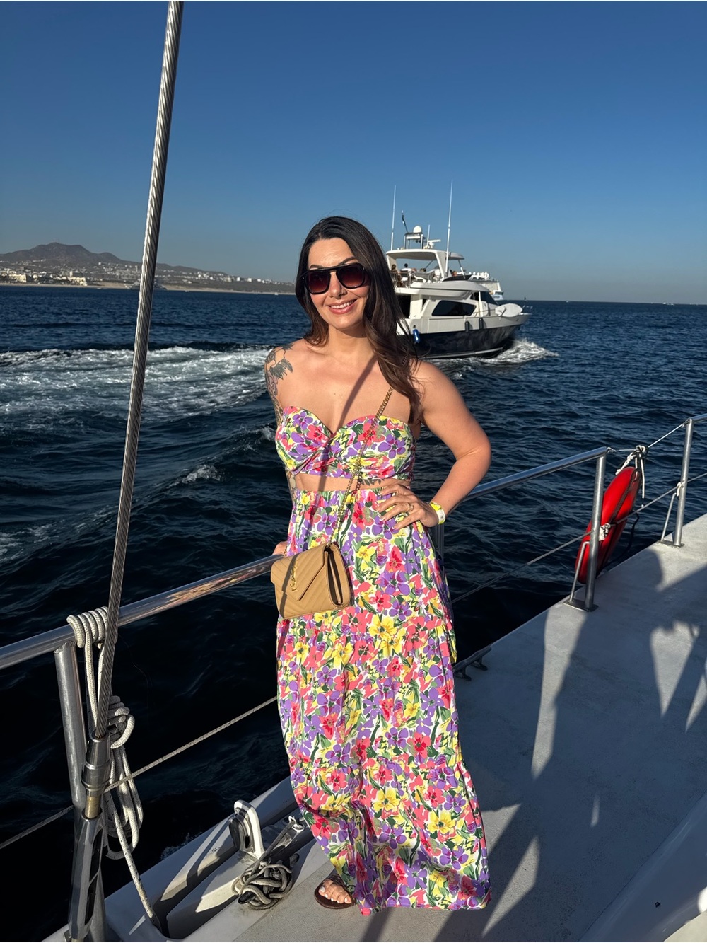Boho Floral Print Tube Top & Skirt Set